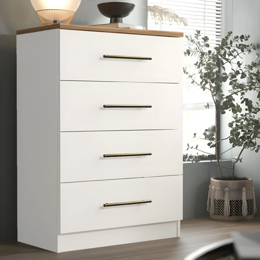 Cómoda Harmony 4 Cajones Blanco Duna