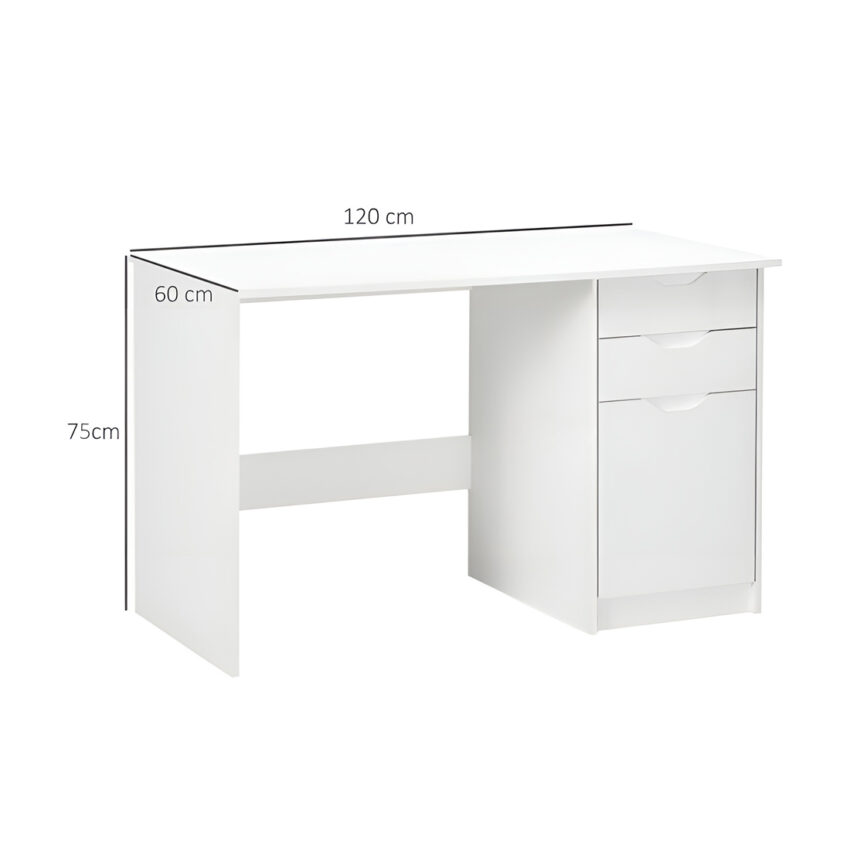 Escritorio Durlan 3 Cajones Blanco