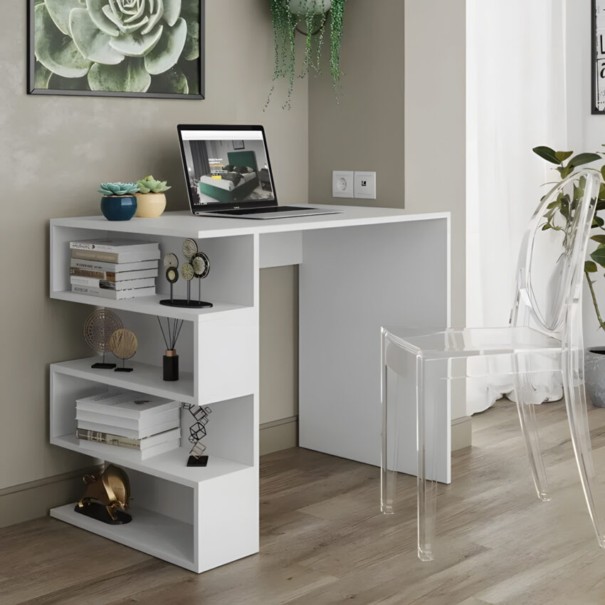 Escritorio Versa Dex 4 Estantes Blanco