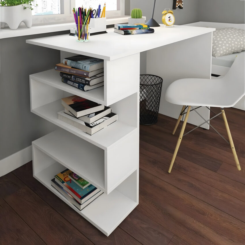 Escritorio Versa Dex 4 Estantes Blanco