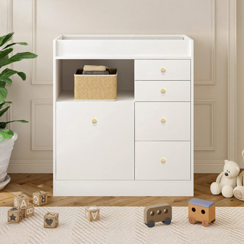 Cómoda de bebe Nube Blanco