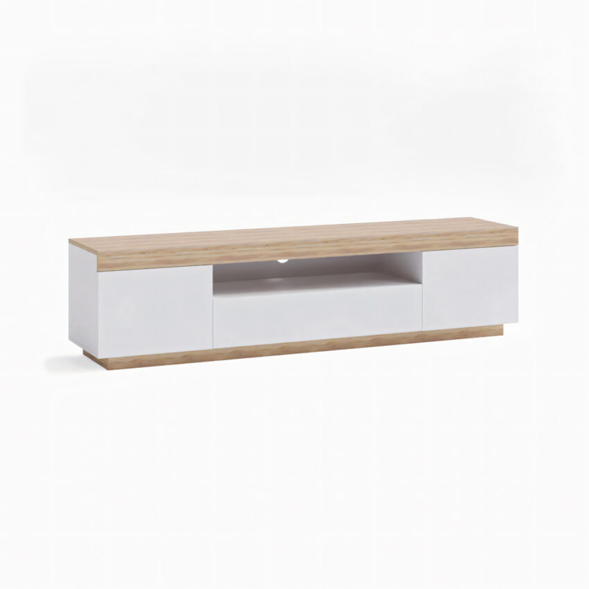 mesa para tv alba blanco y duna
