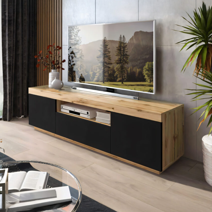 mesa para tv oslo negro y duna