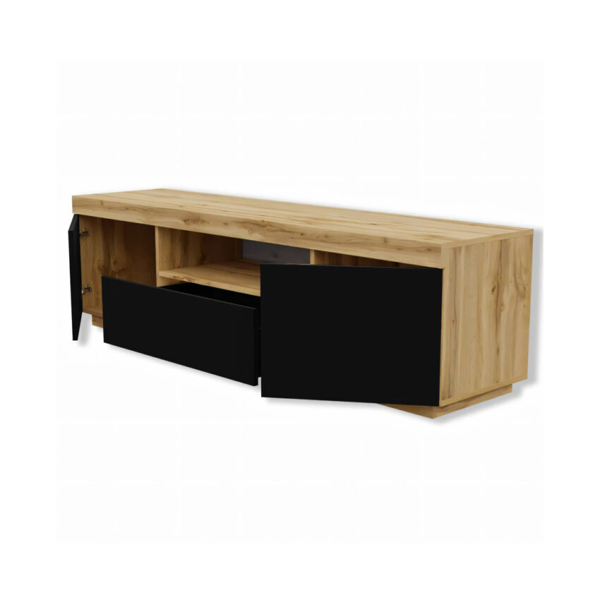 mesa para tv oslo negro y duna