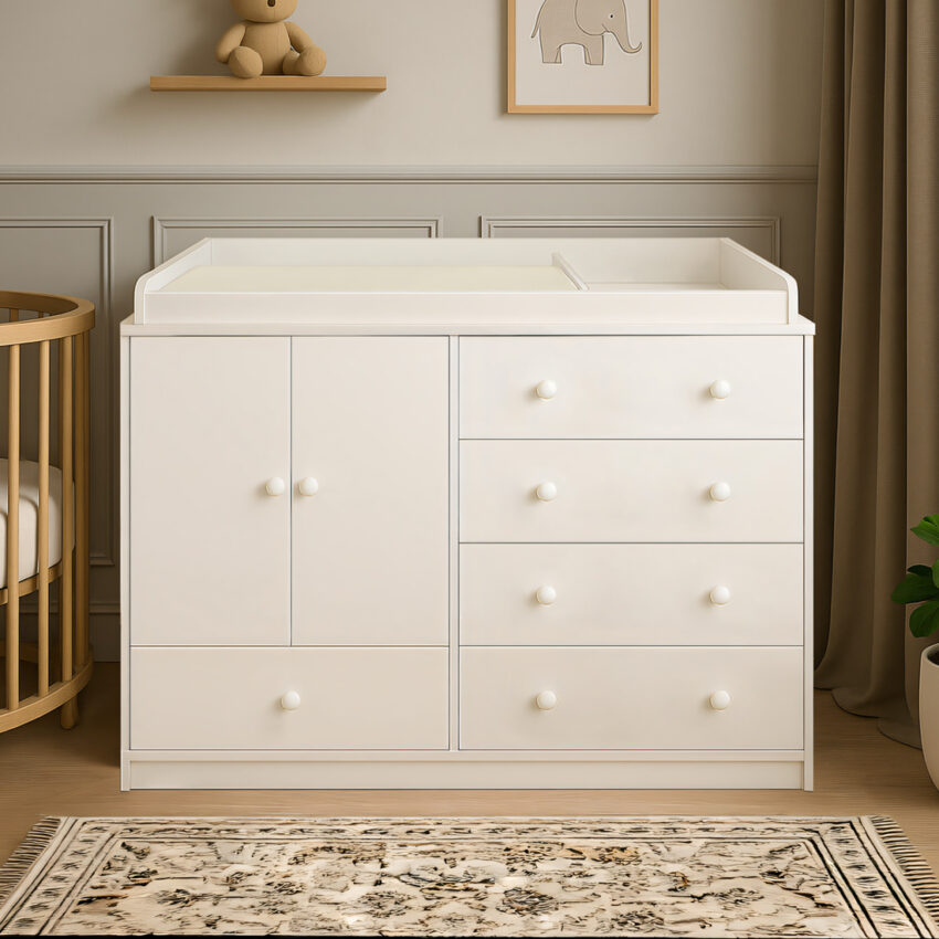 Cómoda para bebé Rousé blanco