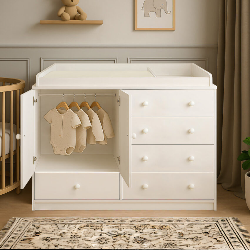 Cómoda para bebé Rousé blanco