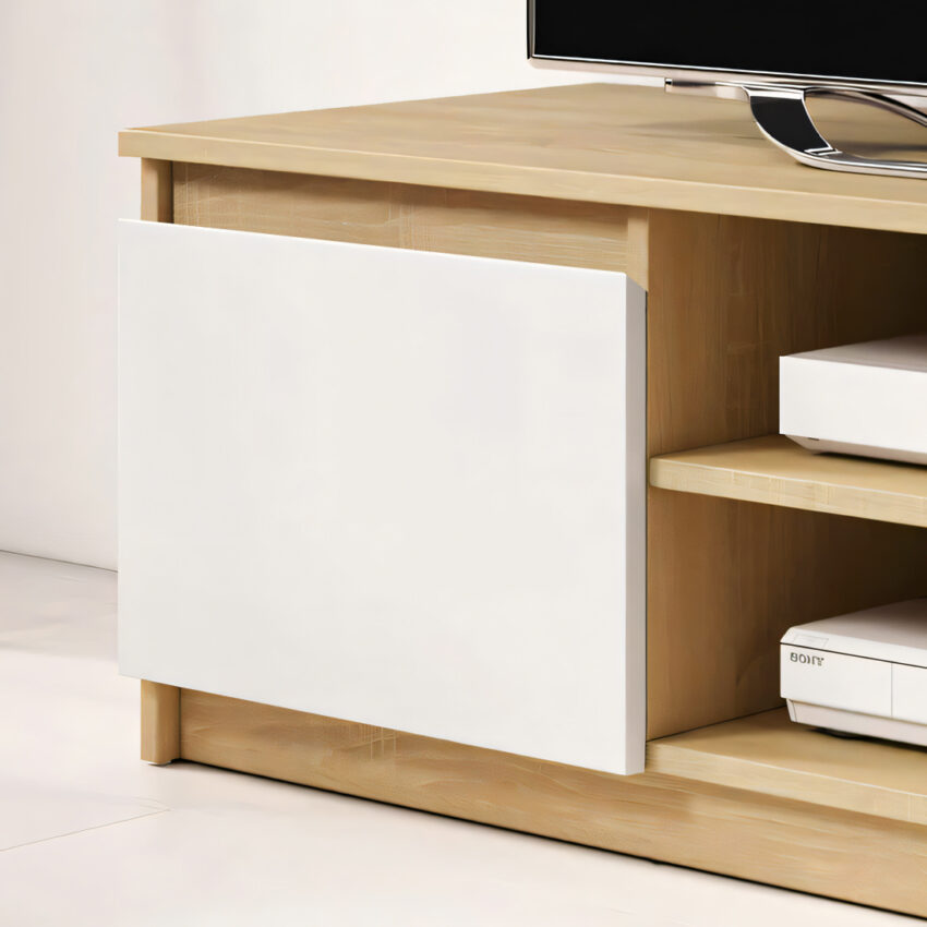mesa para tv tana blanco y duna