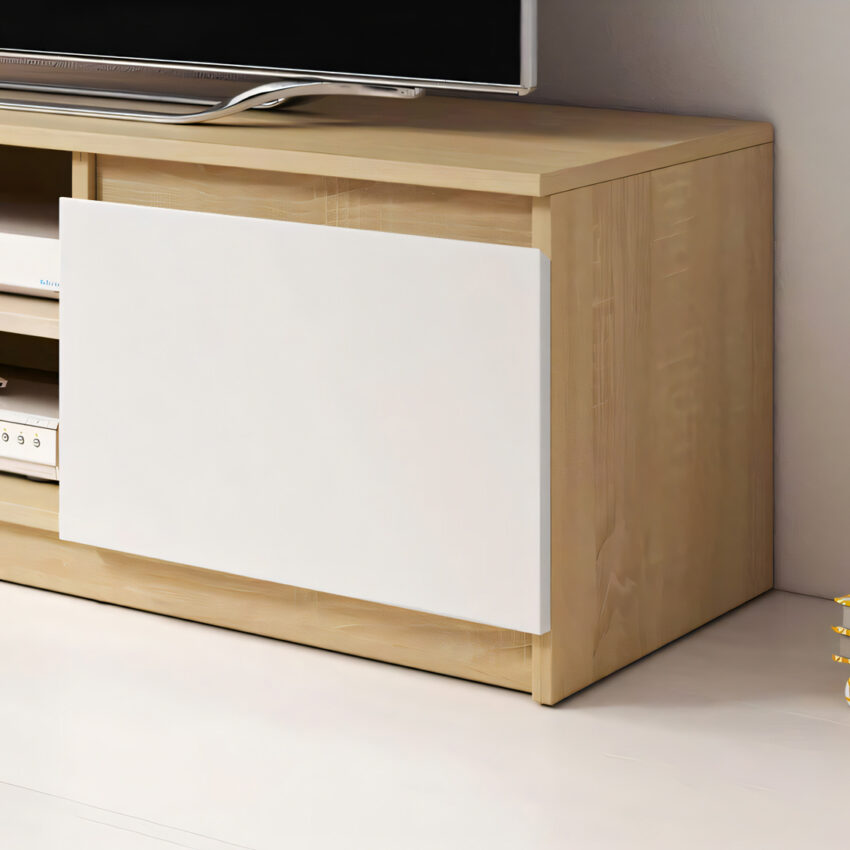 mesa para tv tana blanco y duna