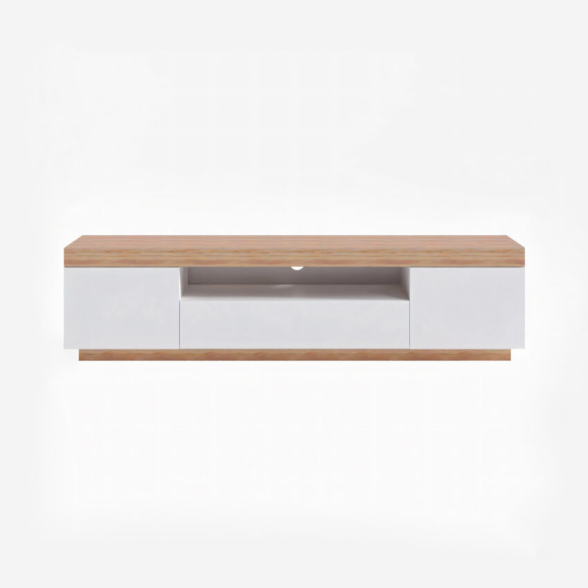 mesa para tv alba blanco y duna