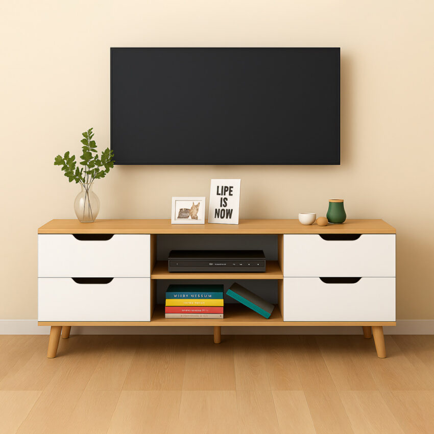 mueble para tv dakota blanco y duna